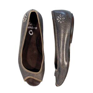 CALLEEN CORDERO $350 Starburst Studded Leather Peep Toe Flats 6 - N. HOLLYWOOD